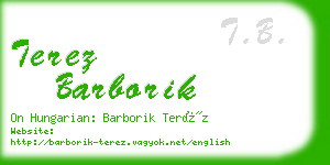 terez barborik business card